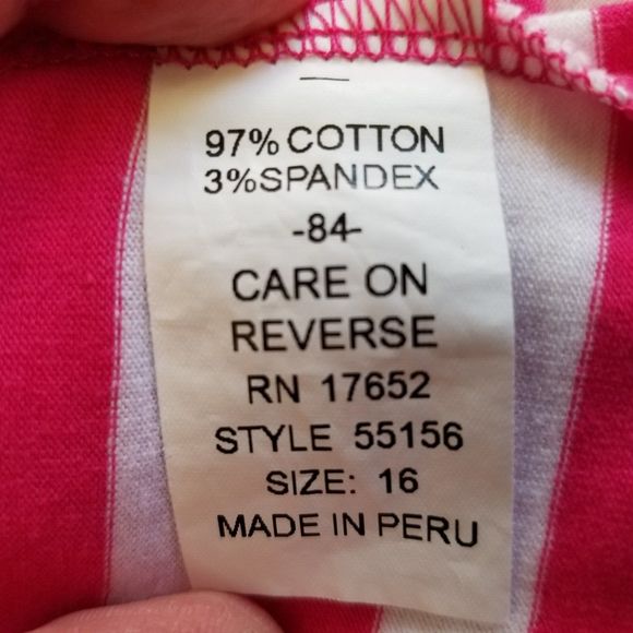 Florence Eiseman Studio 342 Dress Girls 16 Pink White Striped Navy Blue - Picture 5 of 12